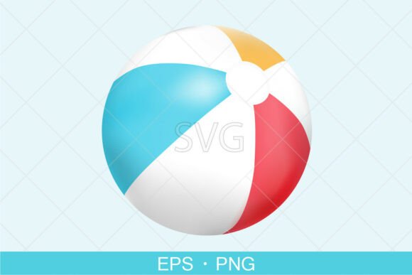 Download Realistic Beach Ball. EPS, PNG - Premium Resources