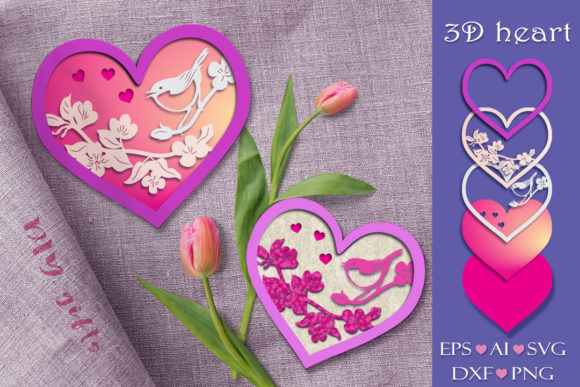 Download 3D Heart. DIY Gifts. Cutting File - Diy gifts Collection