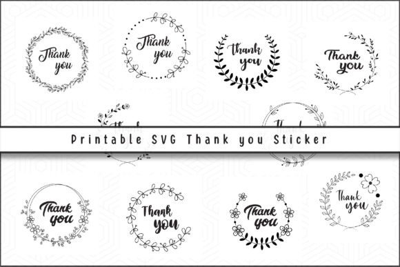 Download Printable SVG Thank You Sticker Set - Printable svg Collection