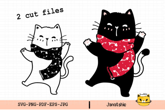 Download Happy Christmas Cat Clipart - Premium Resources