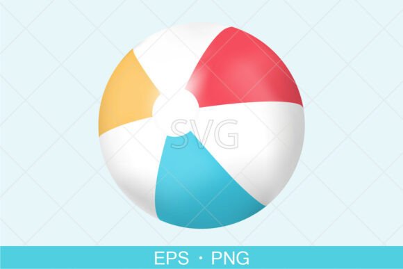 Download Realistic Beach Ball. EPS, PNG - Premium Resources